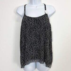 Coco Reef Tankini Top Womens Size 34C Black White Pattern NWT